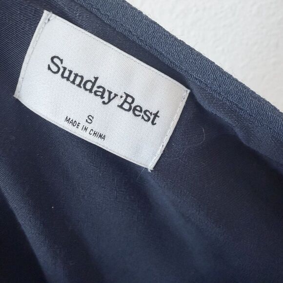 Aritzia Sunday Best Letti Dress Blue Size Small Women Milkmaid Prairie Cottage - Picture 6 of 8